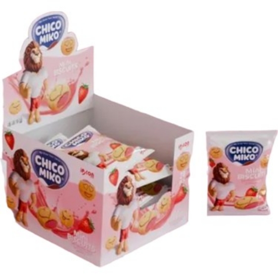 Chico Miko Mini Çilekli Krema Dolgulu Bisküvi 30 gr 24'lü Paket