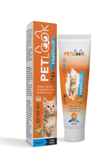 Petlook Kedi Maltı Hairball Tüy Yumağı Önlemeyi Destekleyen Kedi Maltı, Kedi Ödülü, Kedi Vitamini 115 GR