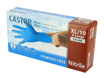 castor, iş eldiveni, mavi eldiven, tek kullanımlık eldiven, nitril eldiven, lastik eldiven, hijyenik eldiven, lastik eldiven çeşitleri, mavi lastik eldiven satın al, pudrasız eldiven