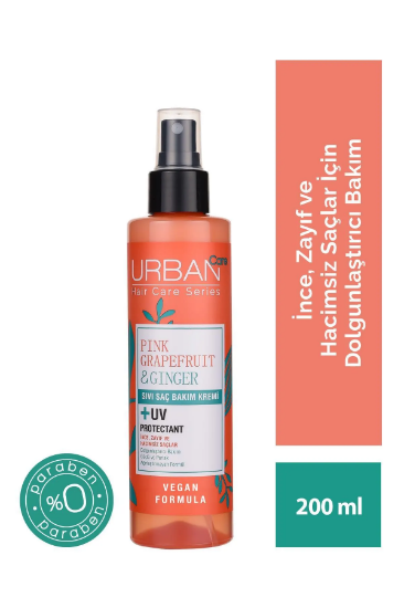 Urban Care Pink Grapefruit&ginger Ince Telli Saçlar Dolgunlaştırıcı Sıvı Saç Bakım Kremi-vegan-200ml