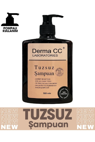 Derma CC LABORATORIES %0 TUZ - TUZSUZ ŞAMPUAN 500 ML