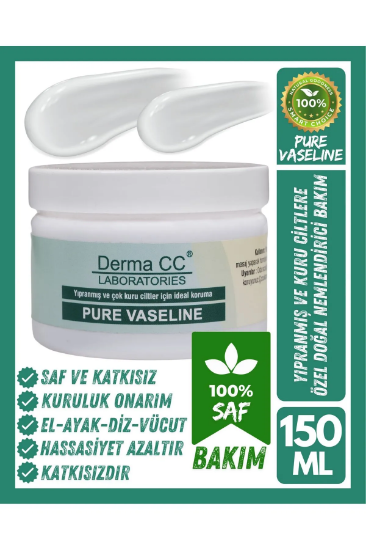 Derma CC LABORATORIES Çatlak Onarıcı SAF - KATKISIZ Vazelin 150ml