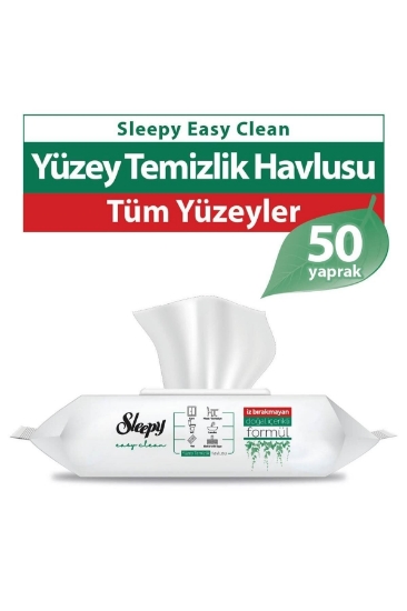 Sleepy Easy Clean Yüzey Temizlik Havlusu 50'li