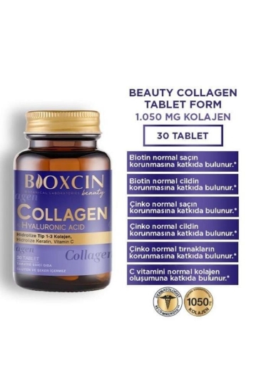 Bioxcin Beauty Collagen Tip1 Tip 3 Hidrolize Kolajen 30 Tablet