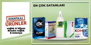 Sağlık-Hijyen & Kadın Hijyen &Kolonya Ürünlerinde Fırsatlar! kampanya resmi