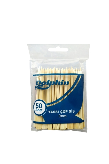 Dolphin Yassı Kokteyl Bambu 9cm 50li