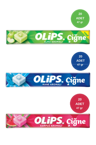 Olips Çiğne Ferahlatıcı Çiğnenebilir Şeker Çeşitleri 47gr - 15 Ad