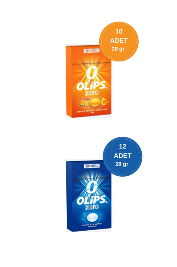 Olips Zero Şekersiz Mentol Okaliptus ve C Vitaminli Portakal Arom