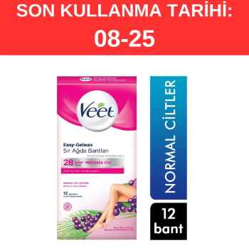 Veet Ağda Bandı 12'li Paket Normal Ciltler İçin