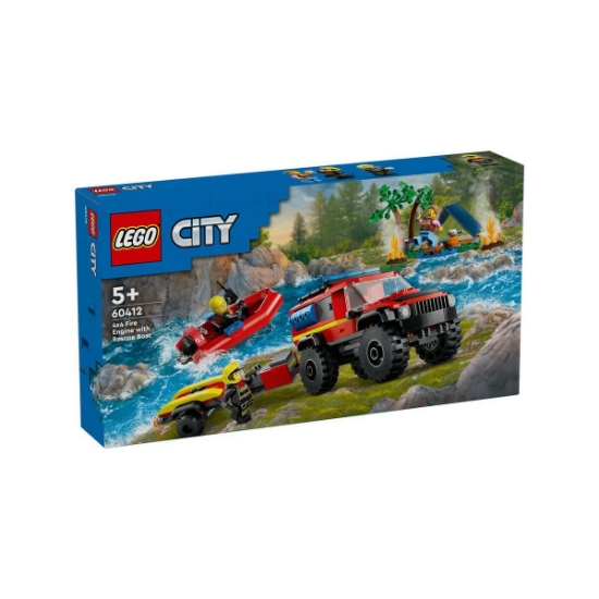 60412 Lego City 4x4 Kurtarma Botlu İtfaiye Kamyonu 301 parça +5 y