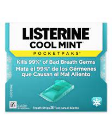 Listerine Cool Mint Damak Strips 24 Yaprak Nefes Tazeleyici