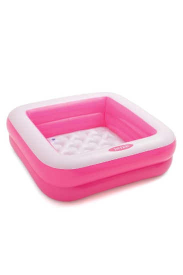 Intex Şişme Taban Mini Kare Havuz 86x86x25 cm Pembe