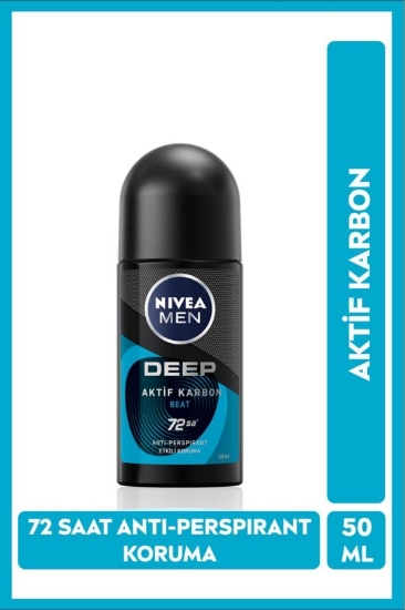 Nivea Roll-On Deep Beat Aktif Karbon Erkek 50 ml