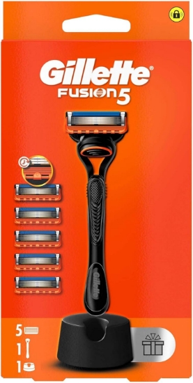 Gillette Fusion5 Tıraş Makinesi Ve Yedek Bıçağı 5'Li + Tıraş Bıçağı Standı