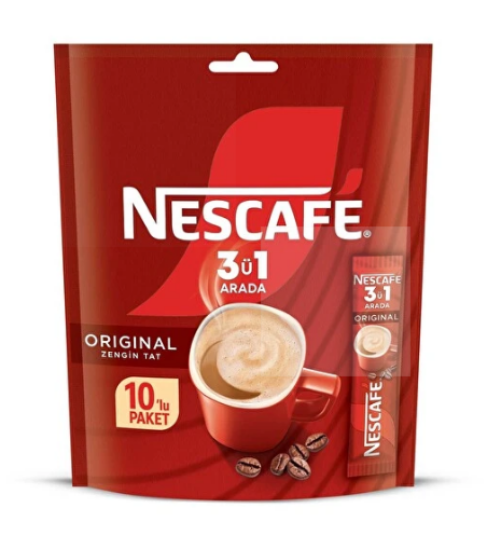 Nescafe 3'ü 1 Arada 17,5 gr 10'lu Paket Original