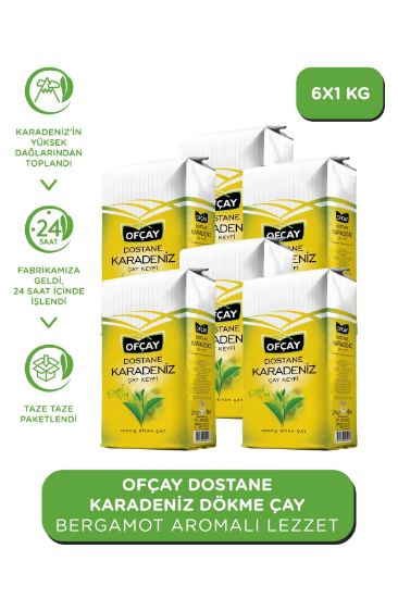 Ofçay Dostane Dökme Siyah Çay 1000gr x 6 Adet