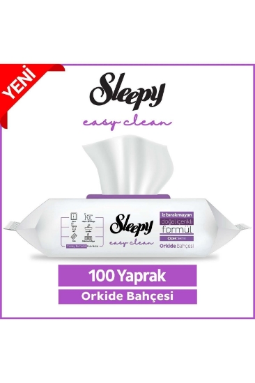 Sleepy Easy Clean Orkide Bahçesi Yüzey Temizlik Havlusu 100 Lü